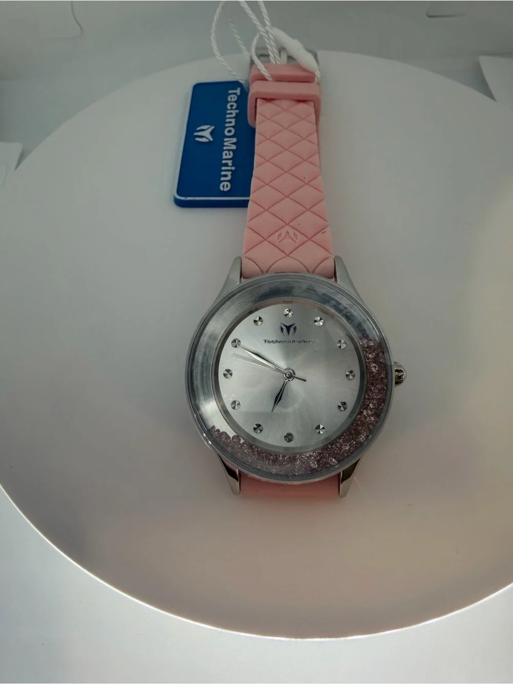 Technomarine Brillantezza Del Mare Pink Crystal Bezel Women's Watch 34mm